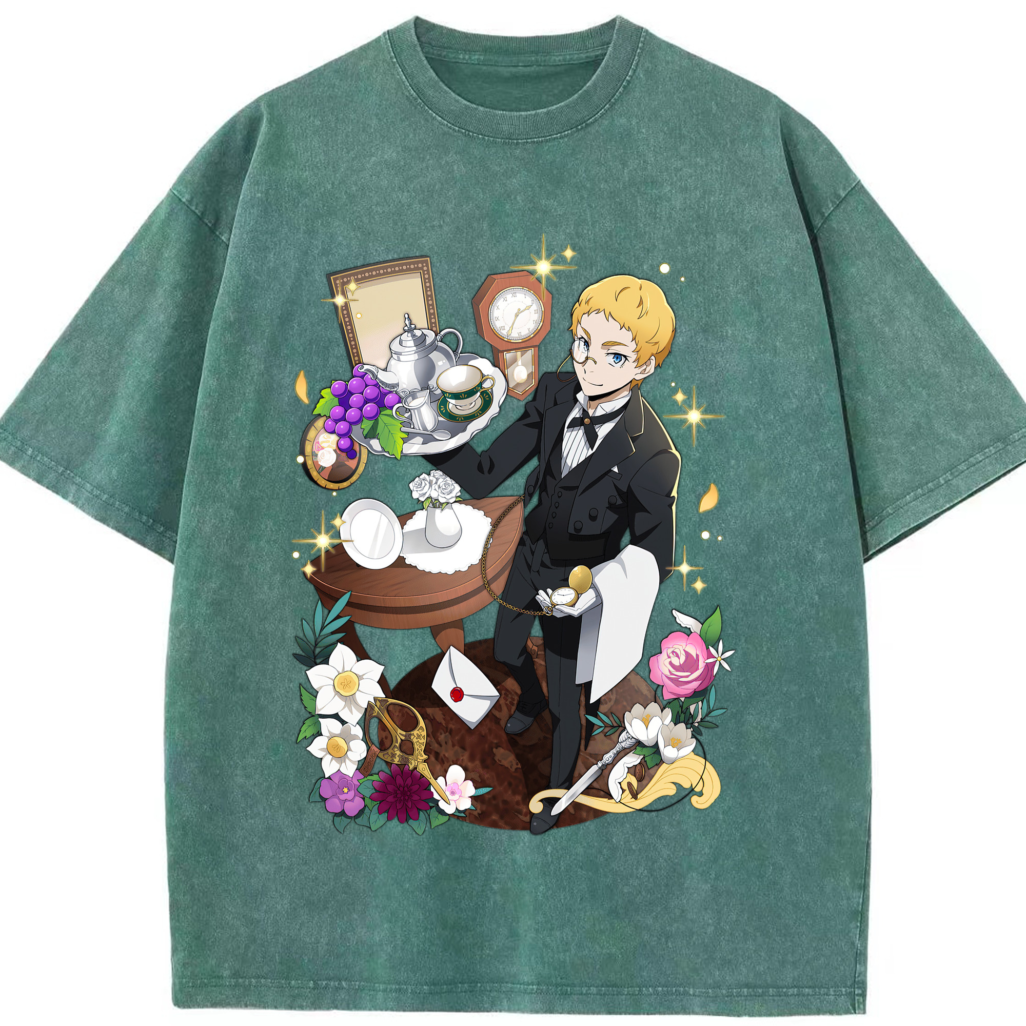 （画像用） 文豪ストレイドッグス Bungo Stray Dogs 綿100% ヴィンテージ風 半袖Tシャツ（フロントプリント）